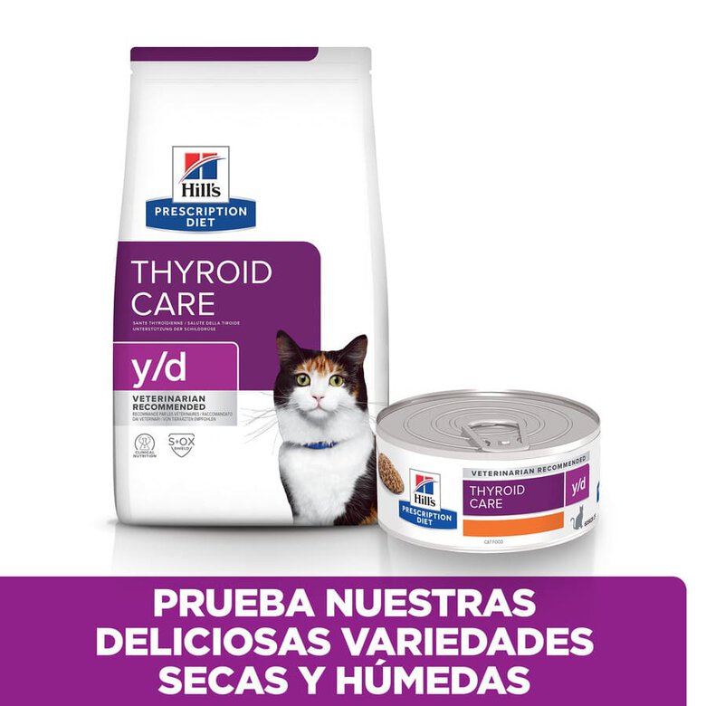Hill's Prescription Diet Thyroid Care y/d Pollo lata para gatos, , large image number null